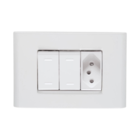 Conjunto 4x2 Com 2 Interruptores Paralelos 10 A 250 V E 1 Tom