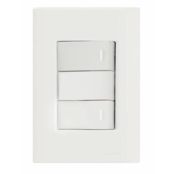 Conjunto 4x2 Com 2 Interruptores Simples 10 A 250 V Tramontin