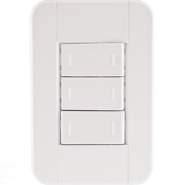 Conjunto 4x2 Com 3 Interruptores Paralelos 10 A 250 V Tramont