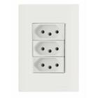 Conjunto 4x2 Com 3 Tomadas 2p+t 10 A 250 V Tramontina Giz Bra