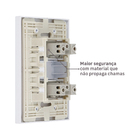 Conjunto 4x2 Simples 2 Tomadas 10A com Suporte Branco Fosco Madrid Lexman