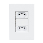 Conjunto 4x2 Simples 2 Tomadas 10A com Suporte Branco Fosco Madrid Lexman