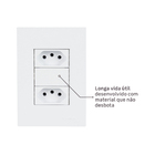 Conjunto 4x2 Simples 2 Tomadas 10A com Suporte Branco Fosco Madrid Lexman