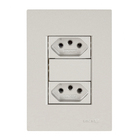 Conjunto 4x2 Simples 2 Tomadas 10A com Suporte Titanium Madrid Lexman