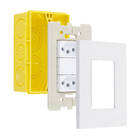 Conjunto 4x2 Simples 2 Tomadas 20A com Suporte Branco Fosco Madrid Lexman