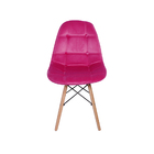 Conjunto 5 Cadeiras Eiffel Botonê Estofada Veludo Base Madeir