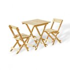 Conjunto 5 Mesas E 10 Cadeiras Dobráveis Para Jardim  Bege