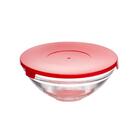 Conjunto 5 Tigelas De Vidro Com Tampa De Plástico