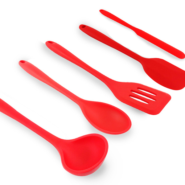 Conjunto 5 Utensílios Antiaderente De Cozinha Silicone Mimo S
