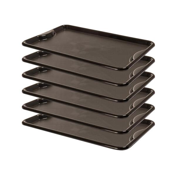 Conjunto 6 Bandejas Plásticas Self-service Refeição 48 X 32,5