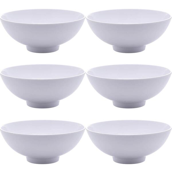 Conjunto 6 Bowls De Melamina Brancos 400ml Cumbuquinhas Tigel