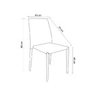 Conjunto 6 Cadeiras Amanda Pvc Preto