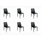 Conjunto 6 Cadeiras Amanda Pvc Preto