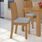 Conjunto 6 Cadeiras Athenas Móveis Lopas Amêndoa Clean/linho
