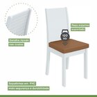 Conjunto 6 Cadeiras Athenas Móveis Lopas Branco/corino Carame