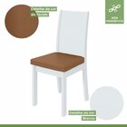 Conjunto 6 Cadeiras Athenas Móveis Lopas Branco/corino Carame