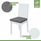 Conjunto 6 Cadeiras Athenas Móveis Lopas Branco/linho Cinza