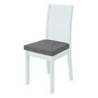 Conjunto 6 Cadeiras Athenas Móveis Lopas Branco/linho Cinza