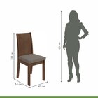 Conjunto 6 Cadeiras Athenas Móveis Lopas Imbuia Clean/suede A