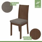 Conjunto 6 Cadeiras Athenas Móveis Lopas Imbuia Clean/suede A