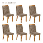 Conjunto 6 Cadeiras Áustria Estofada L J Móveis