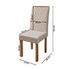 Conjunto 6 Cadeiras Barbara De Madeira Maciça Em Veludo