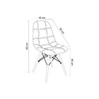 Conjunto 6 Cadeiras Botone Eiffel  Preto