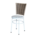 Conjunto 6 Cadeiras Branca Para Cozinha Hawai Cappuccino Com