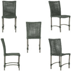 Conjunto 6 Cadeiras Cannes Corda Náutica E Mesa Retangular Ri