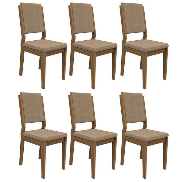 Conjunto 6 Cadeiras Carol Imbuia/ - Pr Móveis