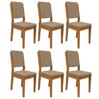 Conjunto 6 Cadeiras Carol Ipê/ - Pr Móveis