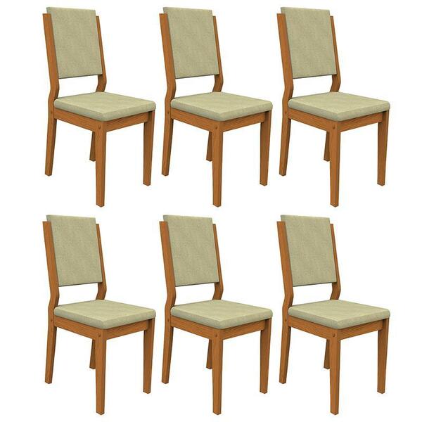 Conjunto 6 Cadeiras Carol Ipê/ - Pr Móveis