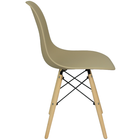 Conjunto 6 Cadeiras Charles Eames Eiffel Wood Base Madeira -