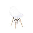 Conjunto 6 Cadeiras Charles Eames Wood Vision Design - Branca