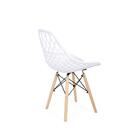Conjunto 6 Cadeiras Charles Eames Wood Vision Design - Branca