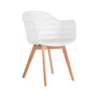 Conjunto 6 Cadeiras Com Braço Agnes Branco