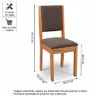 Conjunto 6 Cadeiras De Jantar Estofadas Em Madeira Maytê Marr