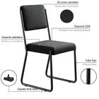 Conjunto 6 Cadeiras De Jantar Next Tecido Corriente Est.preta