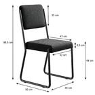 Conjunto 6 Cadeiras De Jantar Next Tecido Corriente Est.preta