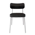 Conjunto 6 Cadeiras De Jantar Tecido Sint. Alloa Est. Branca