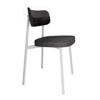 Conjunto 6 Cadeiras De Jantar Tecido Sint. Alloa Est. Branca