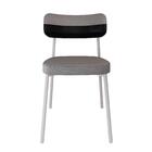 Conjunto 6 Cadeiras De Jantar Tecido Sint. Alloa Est. Branca