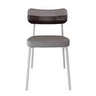 Conjunto 6 Cadeiras De Jantar Tecido Sint. Alloa Est. Branca