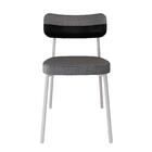 Conjunto 6 Cadeiras De Jantar Tecido Sint. Alloa Est. Branca