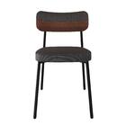 Conjunto 6 Cadeiras De Jantar Tecido Sint. Alloa Est. Preta