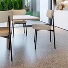 Conjunto 6 Cadeiras De Jantar Tecido Sint. Alloa Est. Preta