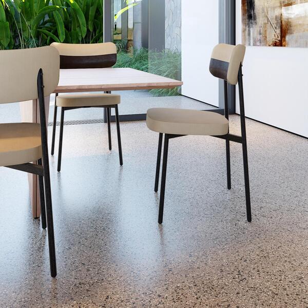 Conjunto 6 Cadeiras De Jantar Tecido Sint. Alloa Est. Preta