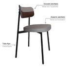 Conjunto 6 Cadeiras De Jantar Tecido Sint. Alloa Est. Preta