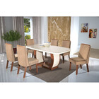 Conjunto 6 Cadeiras De Jantar Vigor Luxo Veludo Bom Pastor