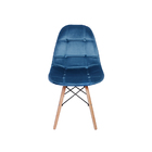 Conjunto 6 Cadeiras Eiffel Botonê Estofada Veludo Base Madeir